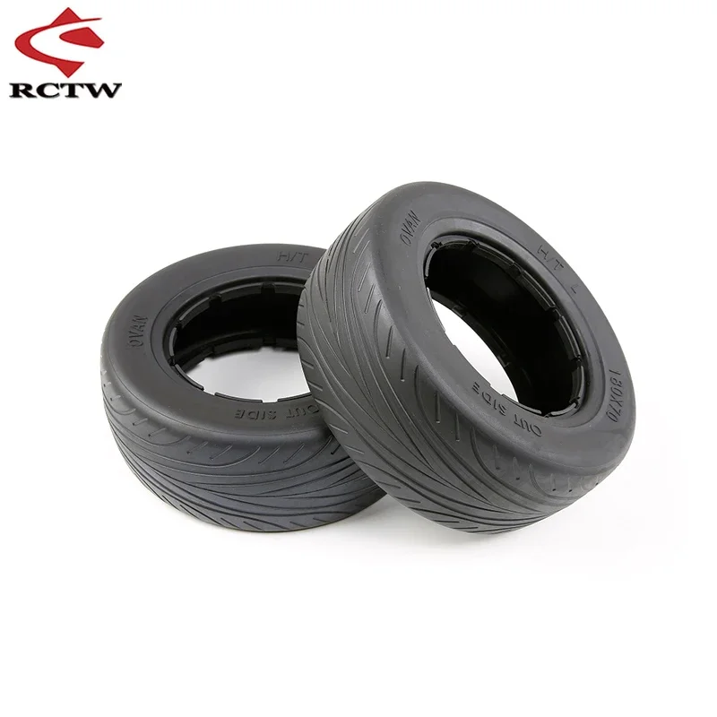 Rubber on-road Wheel Tyre Skin Set for 1/5 Rc Car Gas Losi 5ive T Rofun Rovan LT KM X2 BAJA 4WD SLT Truck Spare Toys Parts