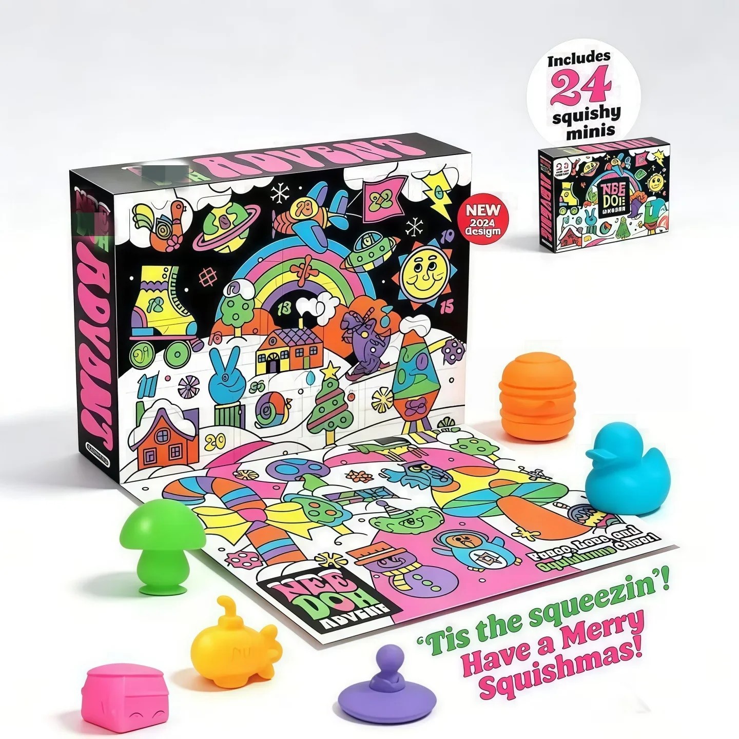 2026 Surprise Blind Box Needoh Advent Calendar Gift For Children 24 Day Countdown New Year Family Friends  Party Toy Gift