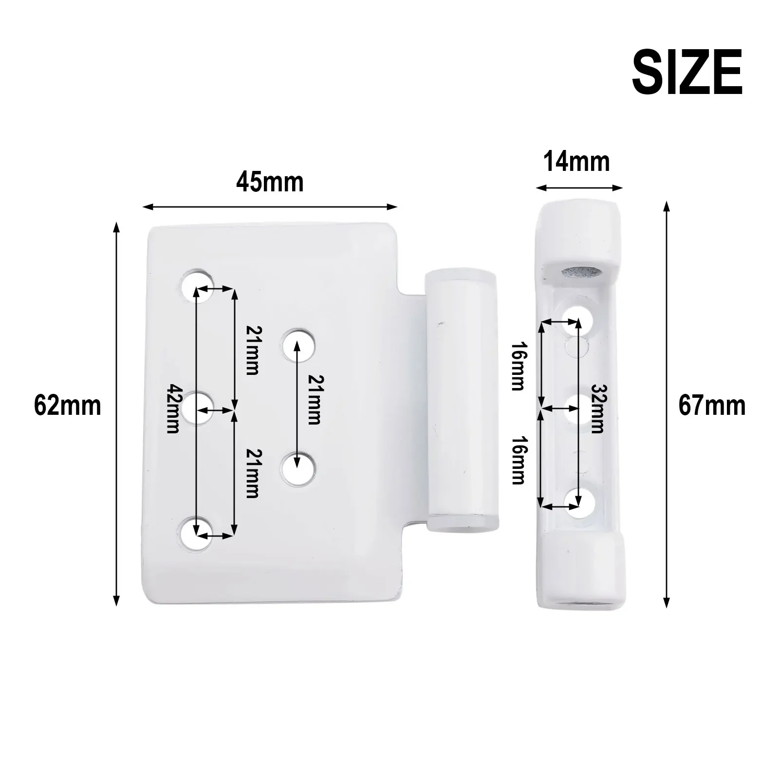 1 Pcs Door Flag Hinge Door Hinge White For Plastic Steel Doors Casement Left Right 3-hole Adjustable Door Hinges Hardware