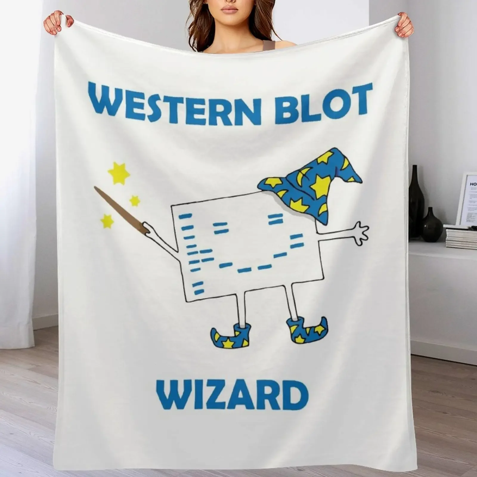 Western Blot Wizard, he loves Cell Biology! Throw Blanket For Baby Beautifuls Blankets