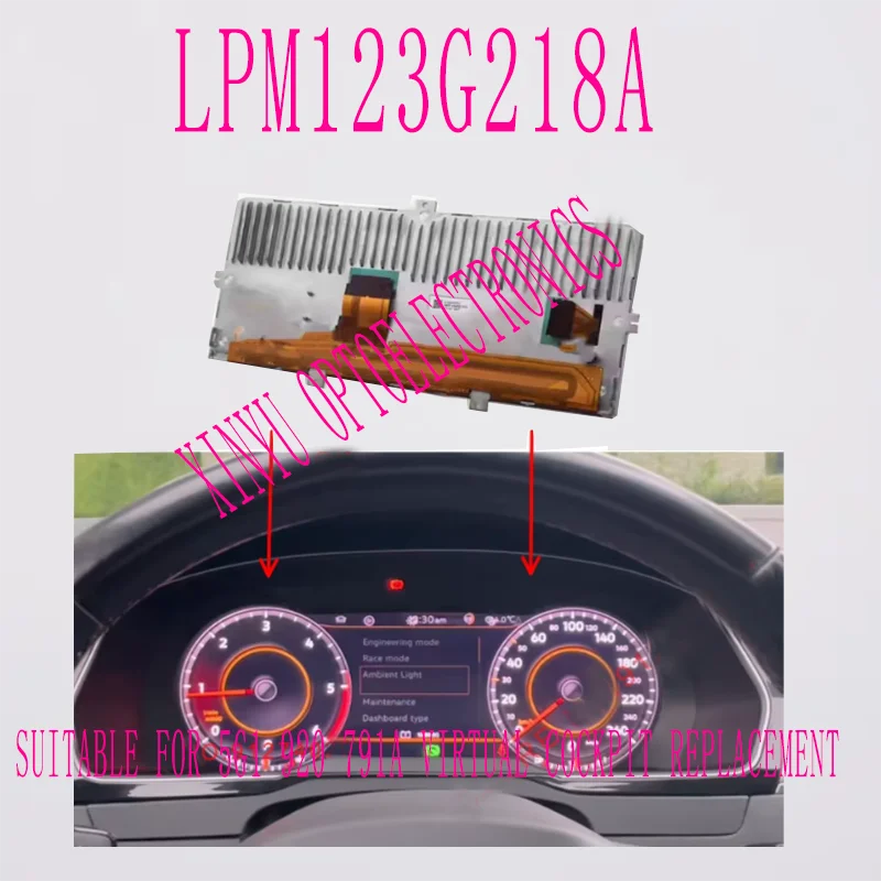 Original 12.3 Inch A10605300 LPM123G218A LCD For Volkswagen Arteon Golf VII Passat B8 And Tiguan II Virtual Cockpit Dashboard