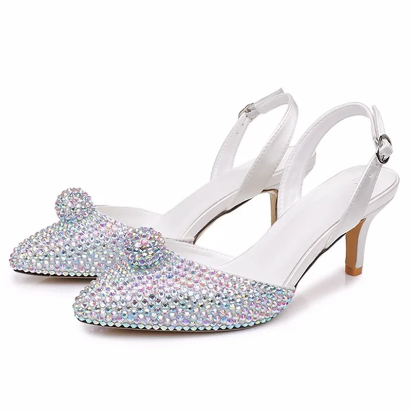 

Летние свадебные туфли с круглым каблуком 6 см, босоножки с жемчугом и стразами, белые, золотые, серебряные туфли-лодочки 35-43 размеры