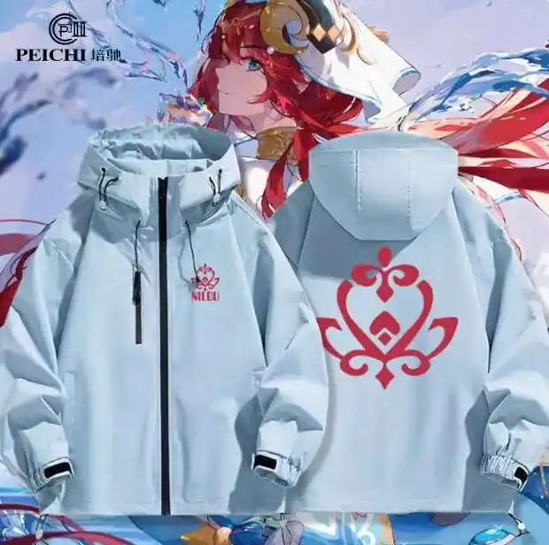 

Anime Genshin Impact Nilou Windbreaker Jacket Hoodie Cosplay Autumn Winter Men Women Coat Loose Tops anime