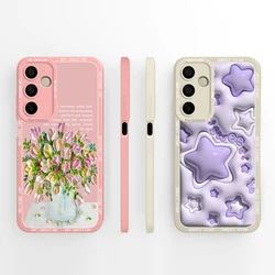 Phone Case For Samsung Galaxy A16 4G 5G Pretty Flower Soft Silicone Camera Protection Back Cover For SamsungA16 A 16 Funda Capa