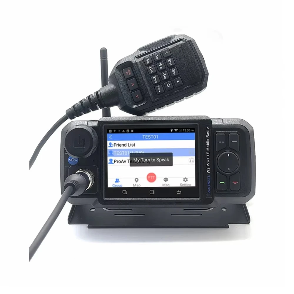 ANYSECU 4G-W2Pro 4G Network Radio N61 Android 7.0 LTE WCDMA GSM WIFI PTT Mobile Phone Work with Real-ptt Zello Car Radio