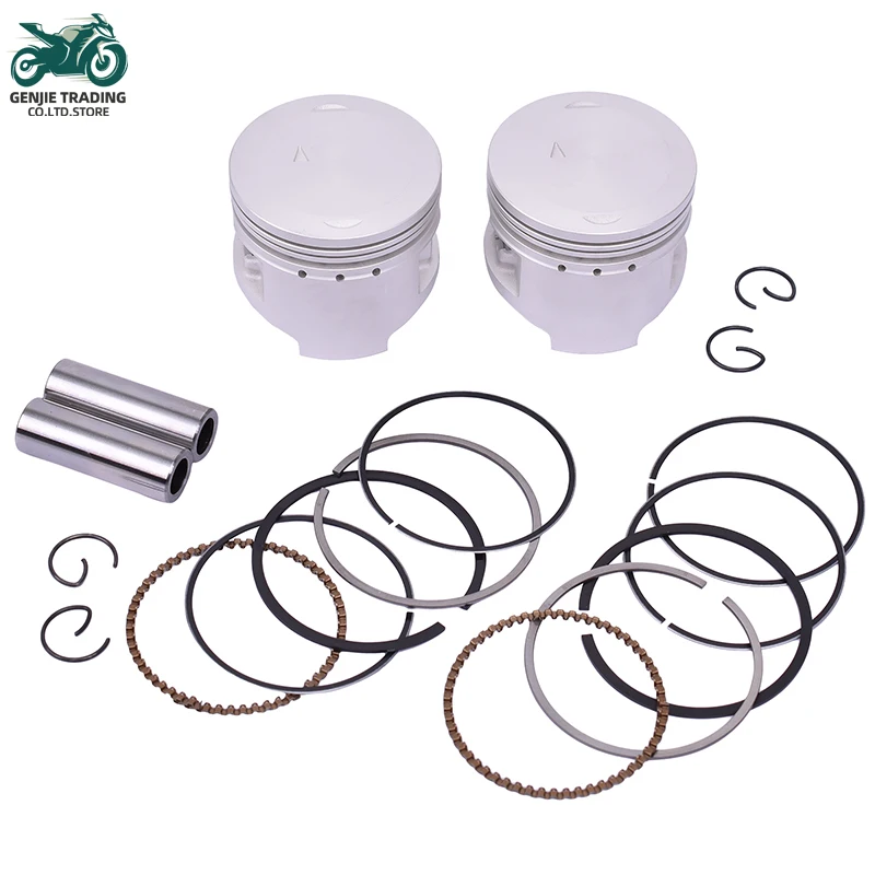 49mm 49.25 49.5 49.75 50 +25 +50 +100 Motorcycle Engine Piston Ring For Yamaha ROUTE 66-XV250W A 1989 1990 ROUTE66 XV250AC 1990