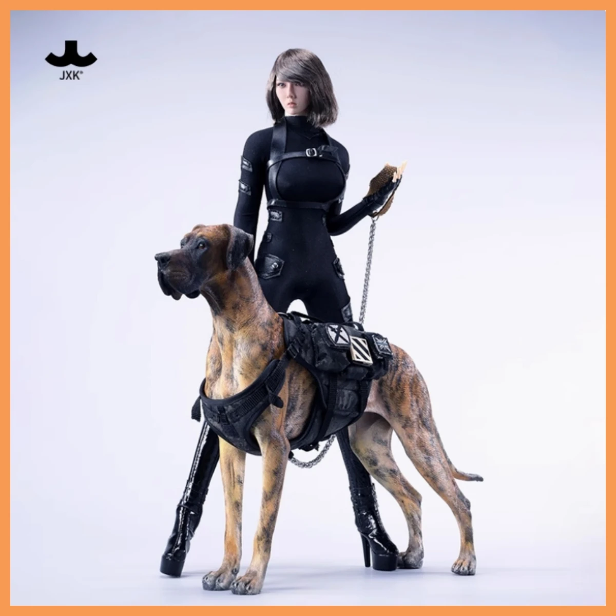 

JXK JXK237 25 × 5 × 18 см, масштаб 1/6, имитация собак, модель мини-перионетки, периферийные фигурки для домашних собак, настольные украшения, игрушки