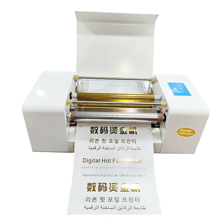 

AMD360A Automatic Digital Satin Ribbon Printing Hot Foil Stamping Machine Uv Gold Foil Paper Sheet Hot Stamping Machine