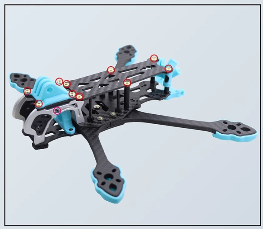 MARK5 Mark 5 DC O4 Rro 5 Zoll 222 mm FPV Carbonfaserrahmen für MARK5-DC Air Unit FPV Kamera Freestyle RC Racing Rahmen Kit – Detail 4