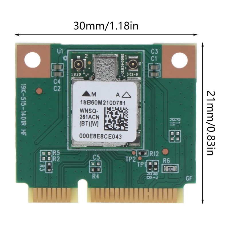 QCA6174 بطاقة شبكة WiFi لاسلكية صغيرة 2.4 / 802.11abgn متوافقة مع بلوتوث 4.1 بطاقة واي فاي مزدوجة النطاق لأجهزة الكمبيوتر