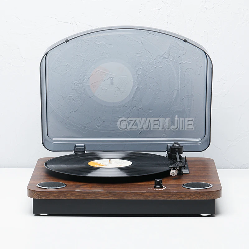 

Vinyl Record Player Retro Turntable Vintage Gramophone Compatible with 7/10/12in Vinyl Records 33/45/78 RPM Speeds 4Ω 5W Speaker