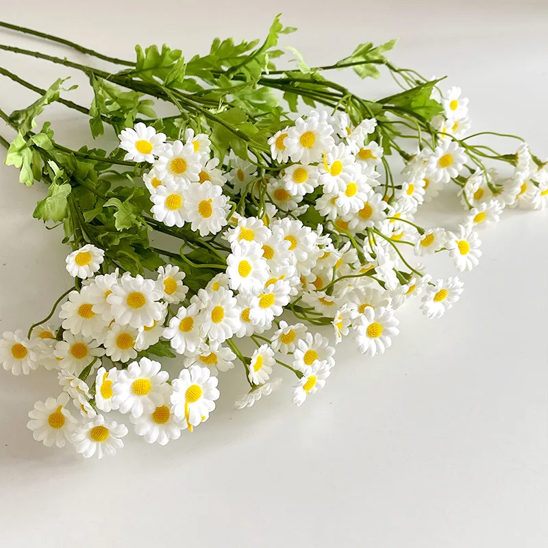 30 Heads Chamomile Artificial Flowers Little Daisies Bouquet Fake Flower Home Decor Wedding Arrangements Photography Props 2024