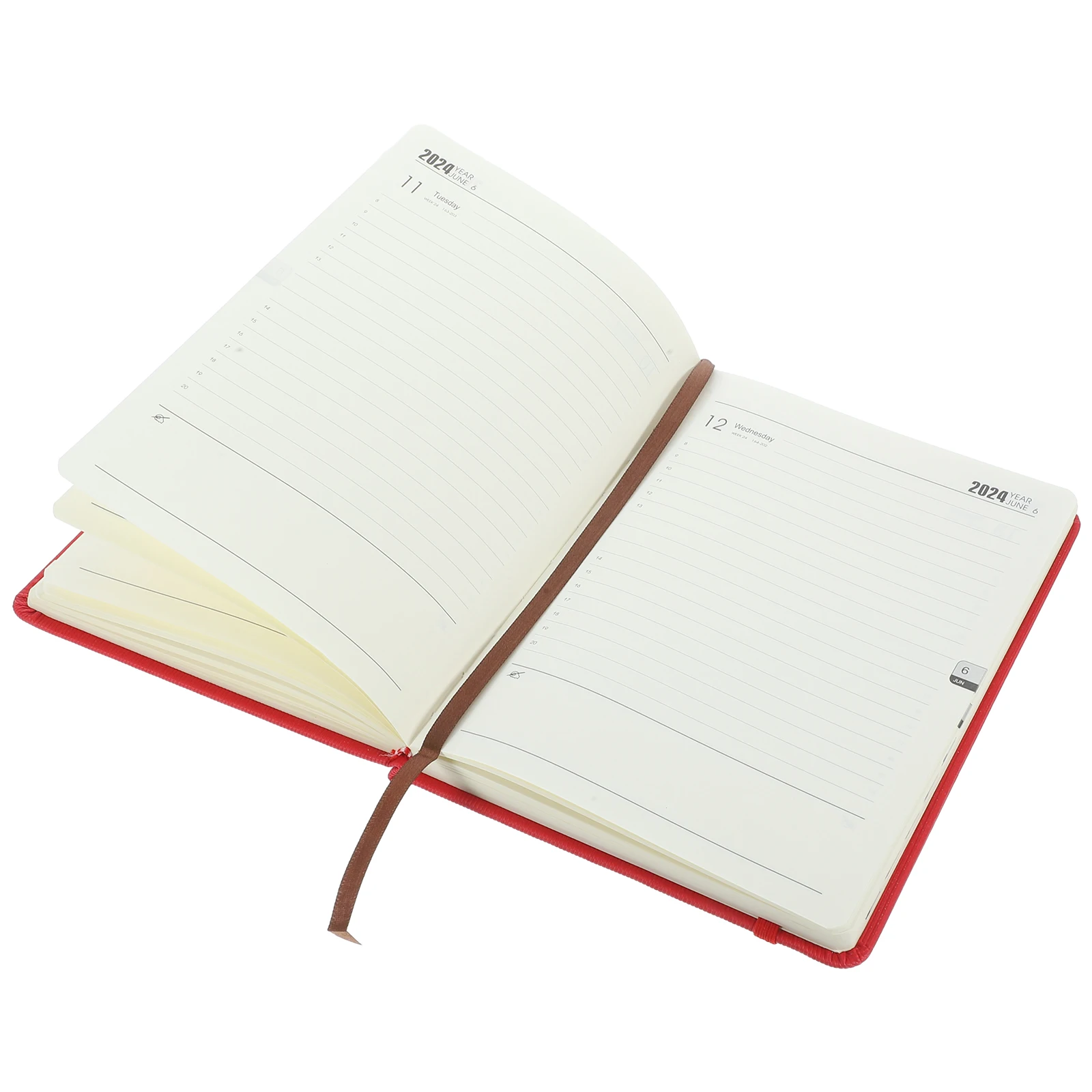 

2024 English Notebooks Spiral Bound Red Portable Weekly Planner Schedule Notebook for Students Management Planning Handbook