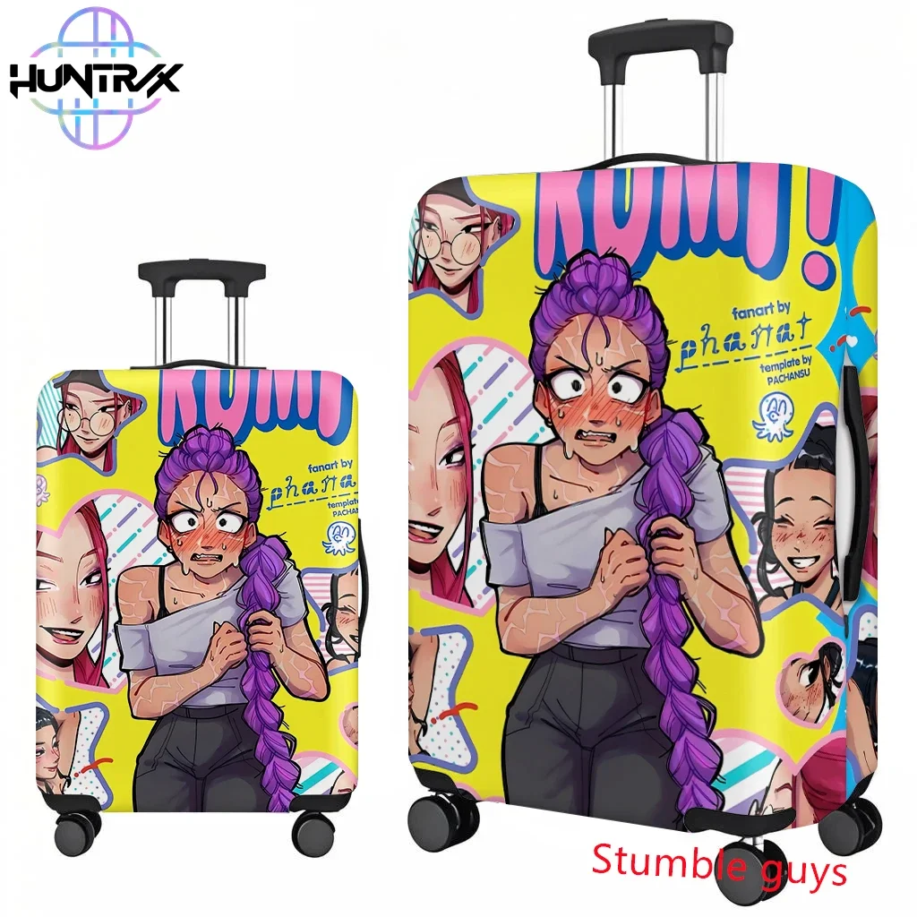 العصرية Kpop شيطان الصيادين غطاء الأمتعة 18-32 بوصة حقائب أنيمي طباعة الوقوف حامي السفر #5