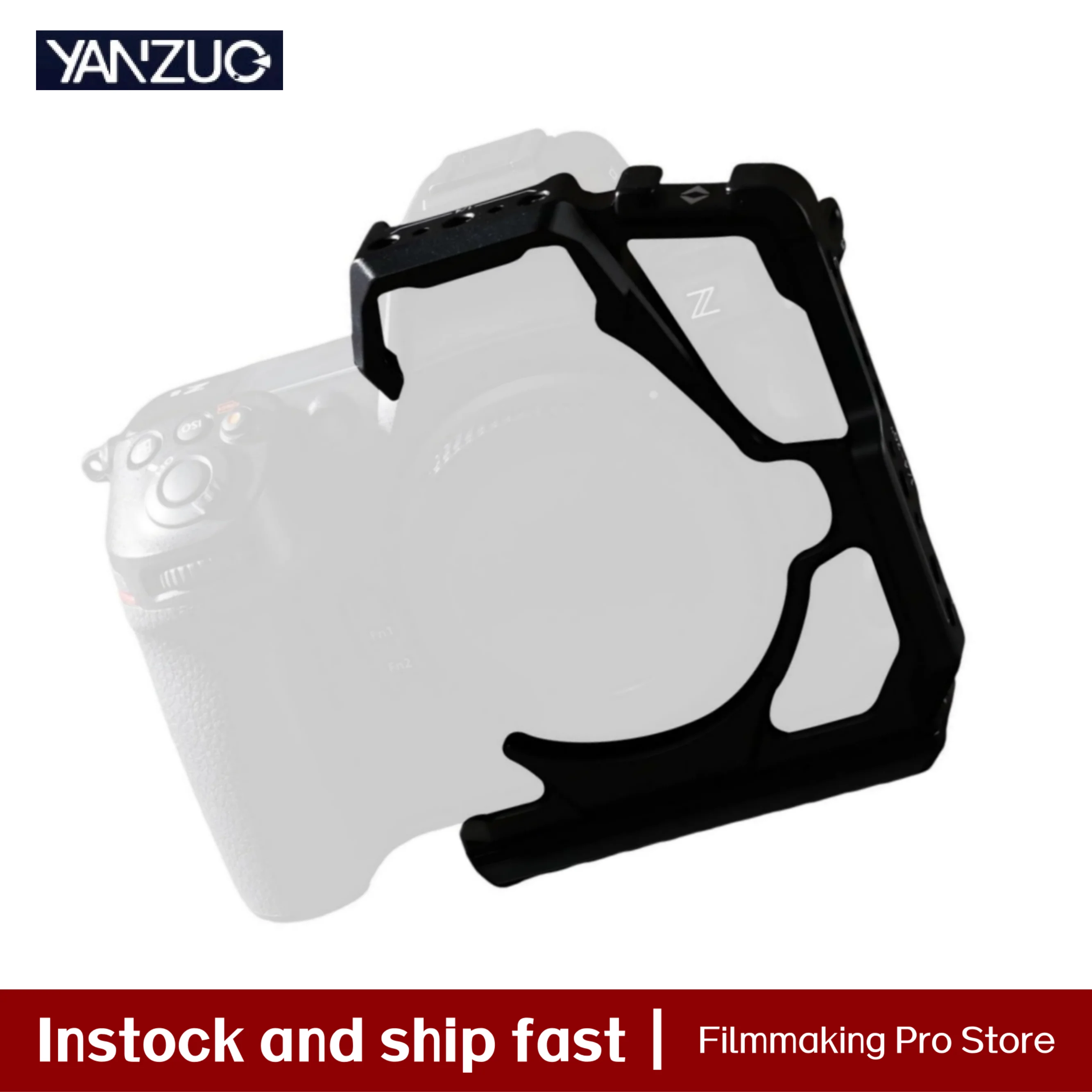 YANZUO Metal Half Cage for Nikon Z8, Compatible with Arca Swiss, Aluminum Alloy Camera Bracket With Dual Cold Shoe