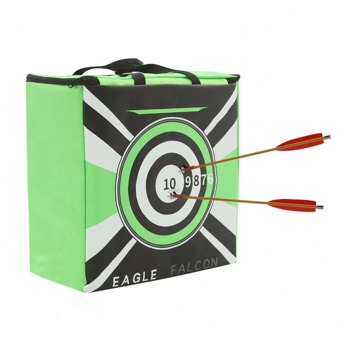 Cible de tir à l'arc avec garnitures, 40 fibres vertes noires, double face, tissu Oxford, cible de tir réutilisable, accessoires de tir à l'arc durables pour la pratique, le sport et l'entraînement
