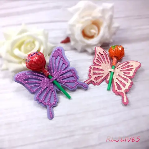तितली लॉलीपॉप धातु कटिंग डाइज़ DIY स्क्रैपबुकिंग कार्ड स्टेंसिल पेपर क्राफ्ट हस्तनिर्मित एल्बम हैंडबुक सजावट 8 best sales तितली मर जाती है - №2