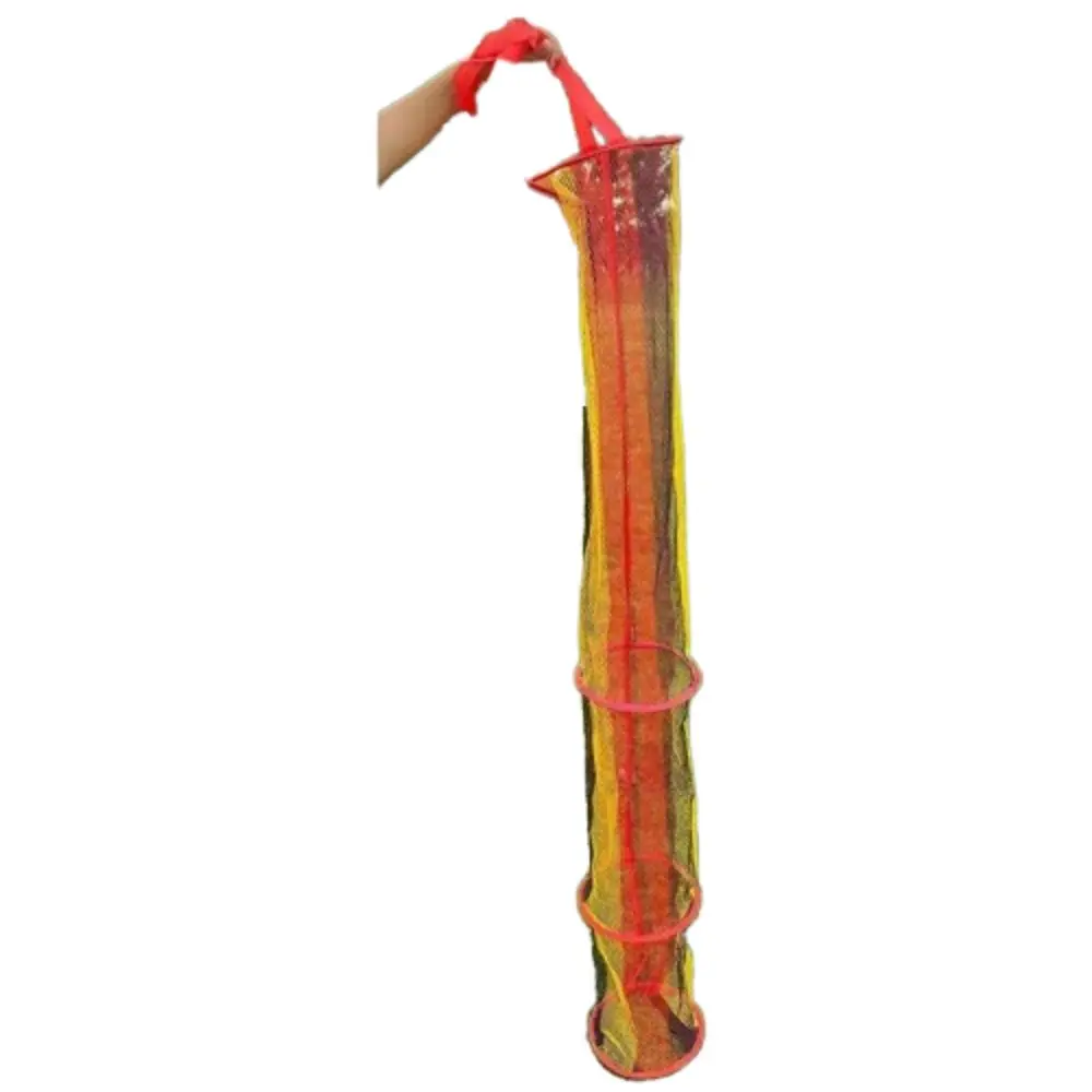 

Foldable Portable Fishing Nets Ring Edge Quick-drying Shrimp Cage Basket 90/150/200cm Depth Anti-jump Fish Mesh Bag Fishing Tool