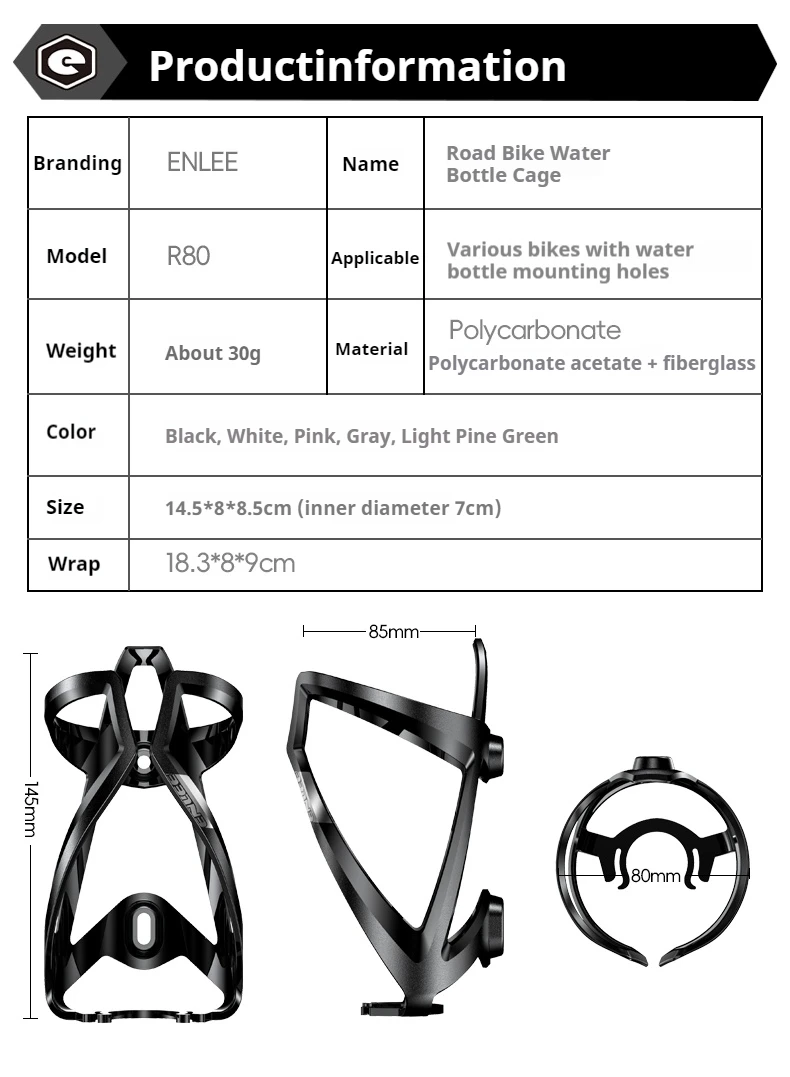 ENLEE Die Neue Fahrrad Unterstützung Flasche Halter Rack Radfahren Zubehör Fahrrad Thermo Flasche Befestigungen Rack MTB Wasserkocher Käfig Halterung – Detail 2