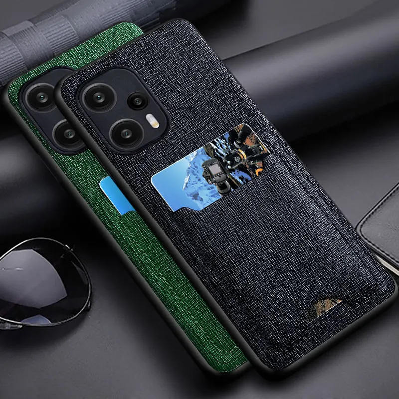

Card Slot Bag Holder Case For Xiaomi Redmi Note 12 12s 4G Pro Plus Turbo 5G PU Leather Luxury Cover for Redmi Note 12 Pro case