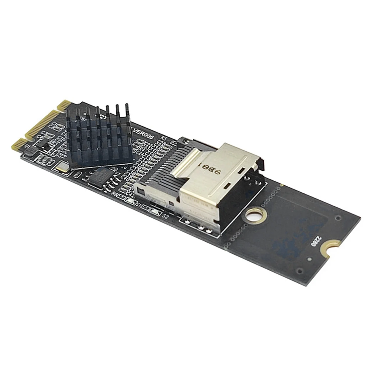 M.2 NVME to SFF-8087 SATA3.0 Expansion Card Mini-SAS/SATA Hard Disk Adapter Card 36PIN—AA56