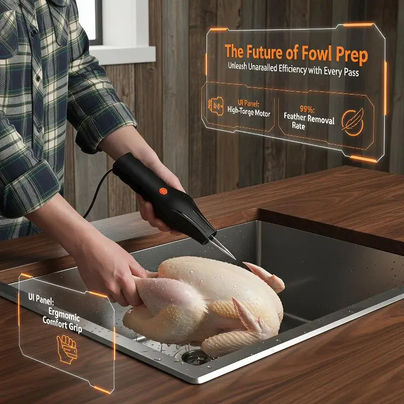 Electric Chicken Plucker Machine Small Batch Feather Removal Equipment for Household Chicken Duck Goose Processing