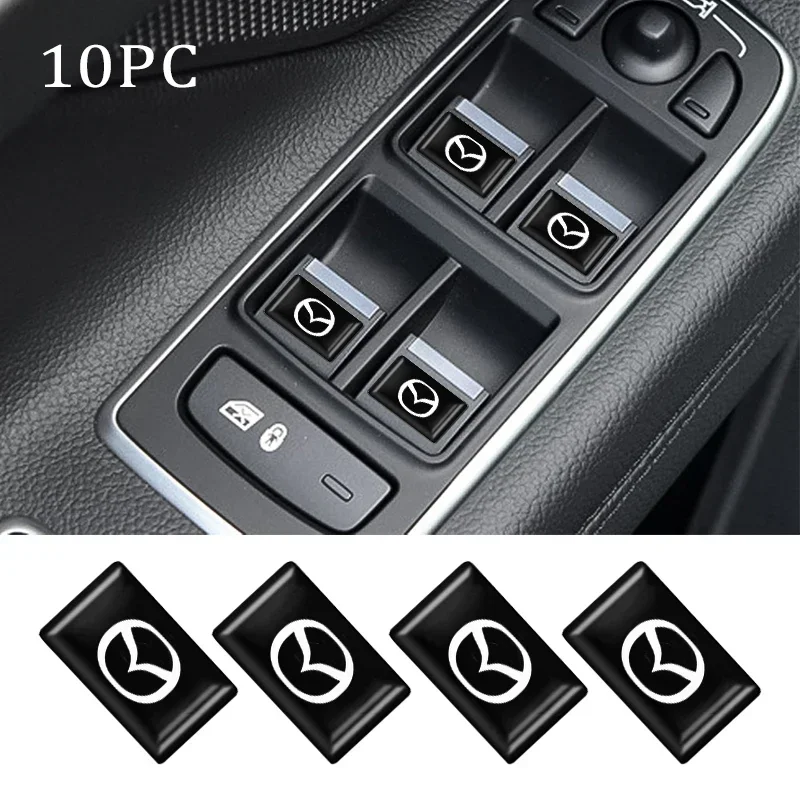 

10pcs 3D Epoxy Mini Badge Anti-Scratch Interior Decoration for Mazda Axela Atenza CX-5 CX-8 Auto Accessories
