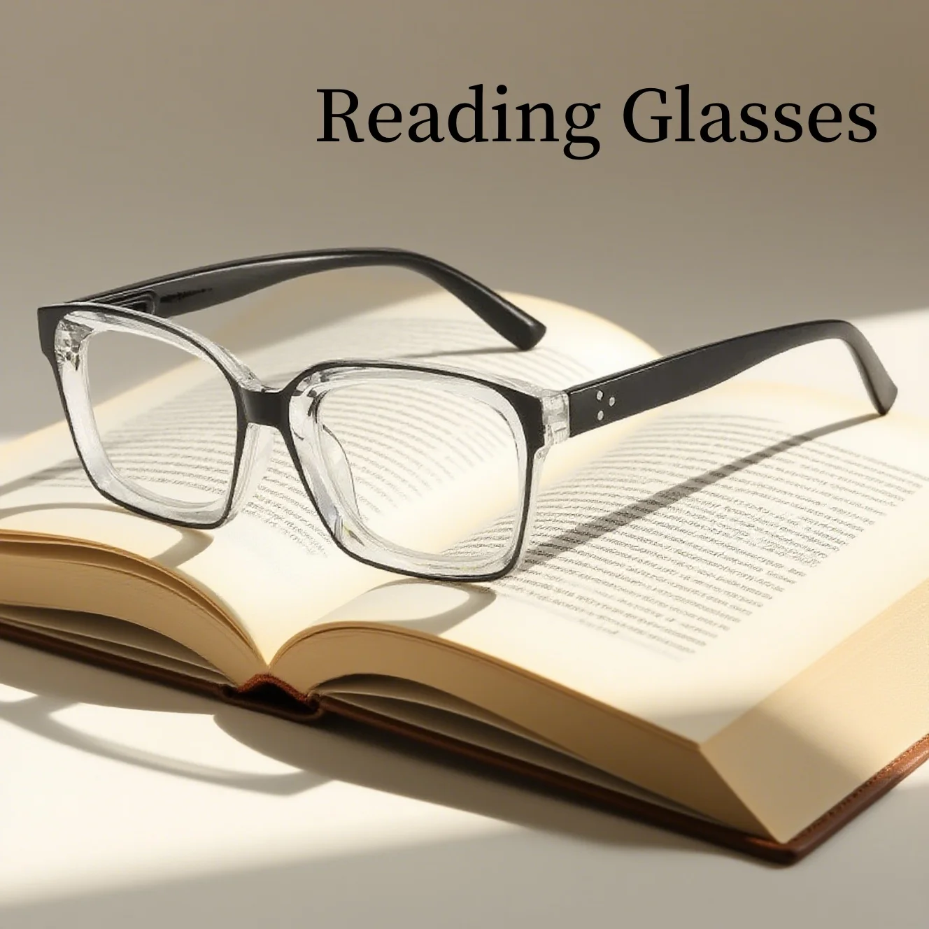 

2025 New Fashionable Large Frame Anti Blue Light Reading Glasses Men's and Women's High-definition Spring Leg Presbyopia Glasses