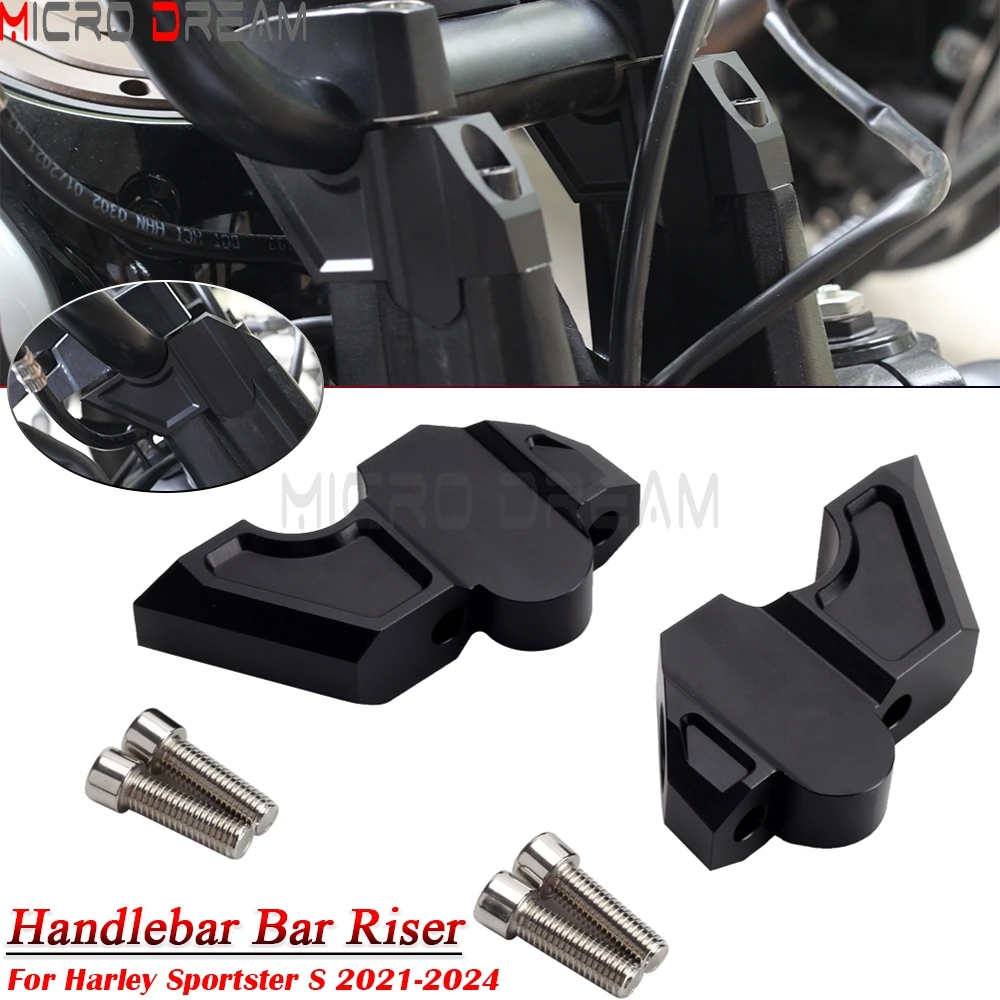 

Для Harley Sportster S 1250 RH1250S 2021-24 аксессуары для мотоциклов, подставка для руля с ЧПУ, алюминиевый зажим для руля, удлинение крепления