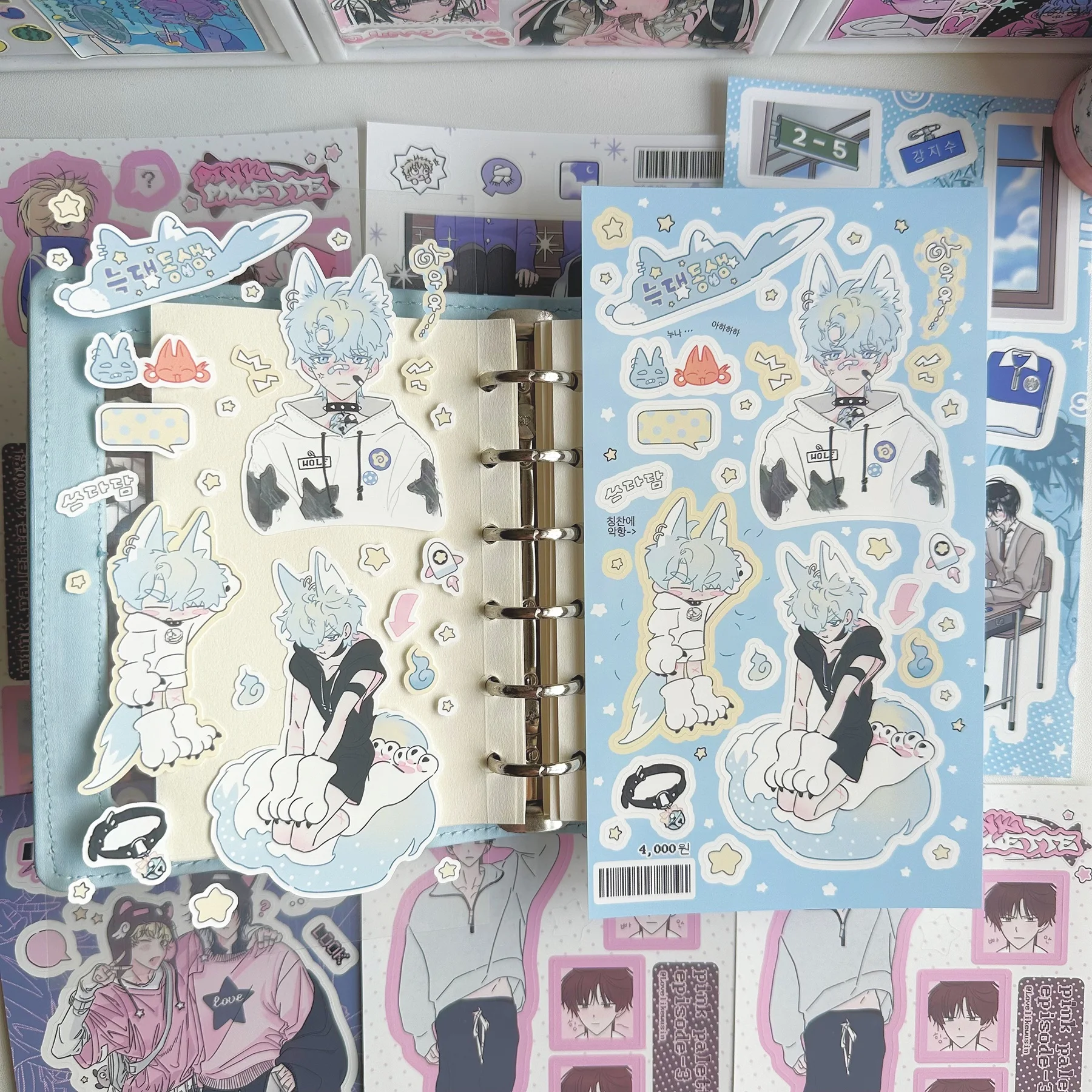 1/6PCS Cute Cartoon Anime Cool Boy Stickers Ipad Phone Case Hand Account Diary Notebook Scrapbook DIY Decorative Stickers