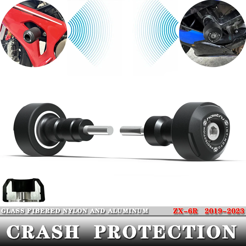 

For Kawasaki KAWASAKI ZX-6R zx-6r 636 2019 2020 2021 2022 2023 motorcycle Crash Protection Bobbins Aluminum + nylon
