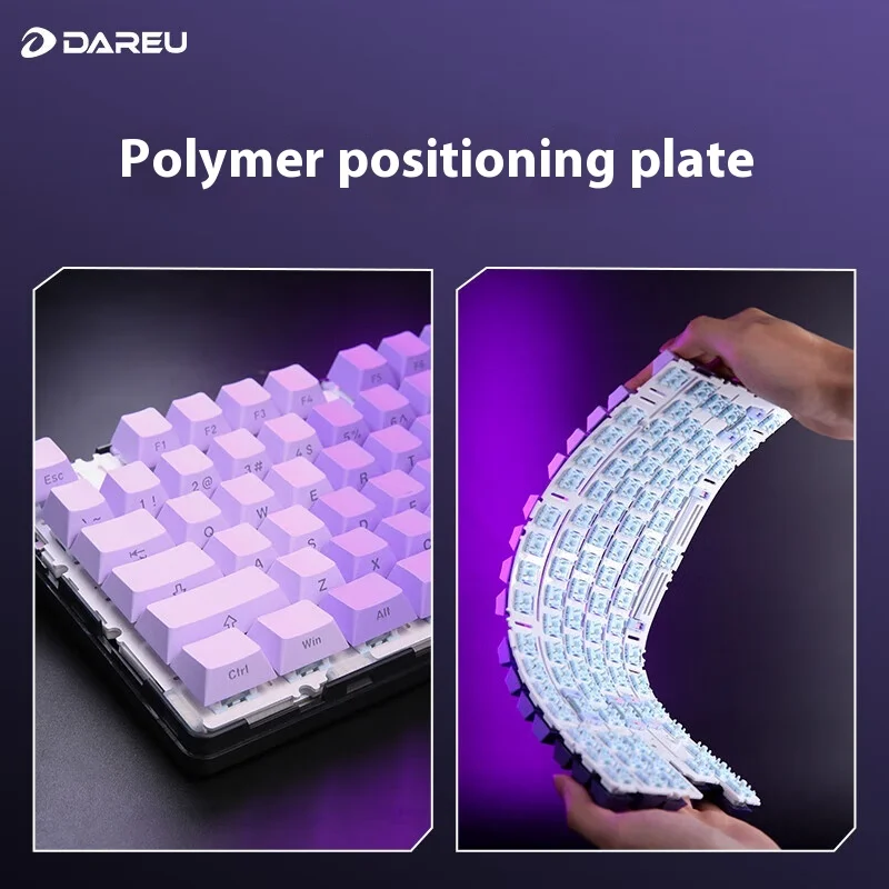 Imagem -02 - Dareu-teclado Mecânico sem Fio para Jogos Tri-mode Bluetooth Rgb E-sports Baixa Latência Hot Swap Junta pc Presentes Ek87pro