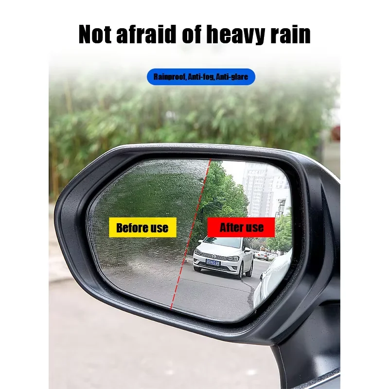 2 Pcs Car sticker Rainproof Film for Car Rearview Mirror Car Rearview Mirror Rain Film Clear sight in rainy days Car film