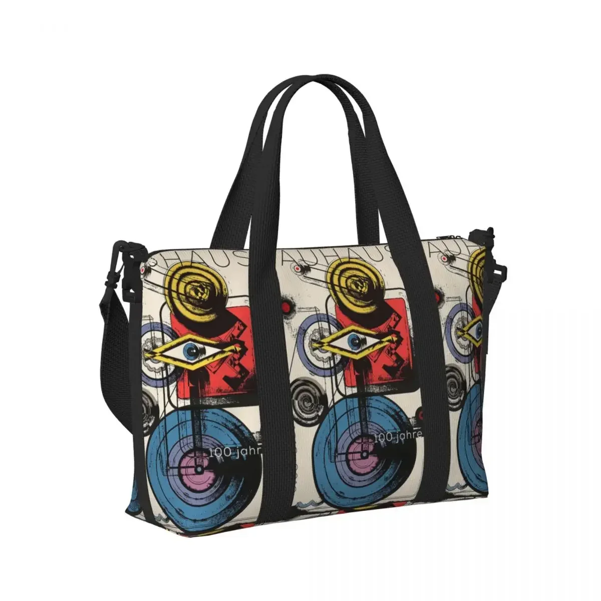 Bauhaus Punk Music Beach Travel Bag Large Capacity Tote Bags for Gym Yoga Women Shopping Duffle Shoulder Bag