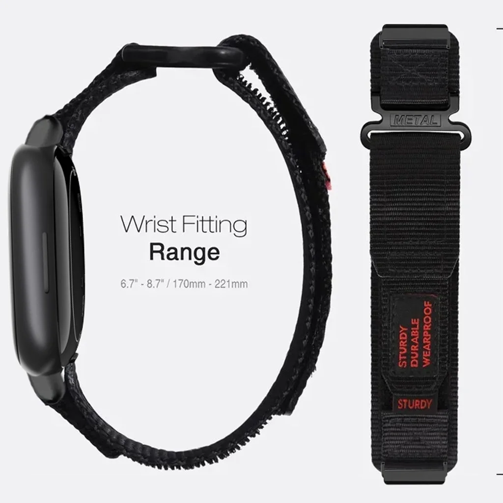 Sports Nylon Band For Fitbit Versa 4 3 2 1Women Men Woven Watch Bracelet Strap Loop For Fitbit Sense 2 Replacement