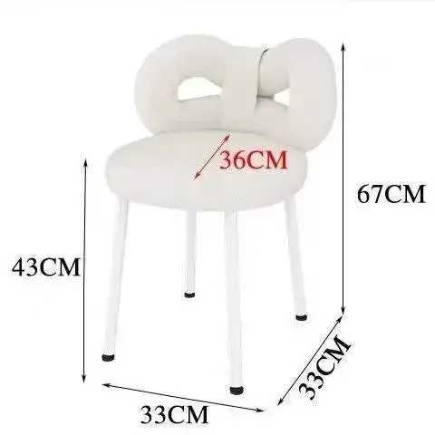 Light Luxury Bedroom Dining Chair Manicure Makeup Vanity Stool Dressing Chair Modern Nordic Sillas Silla for Home Furniture