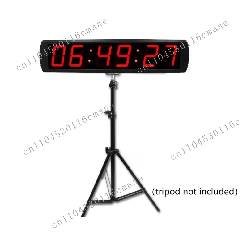 4 Inch 6 Digits Indoor Electronic Single Sided Display LED Timing System Clock Wall Mounted Digital Countdown Stopwatch Timer