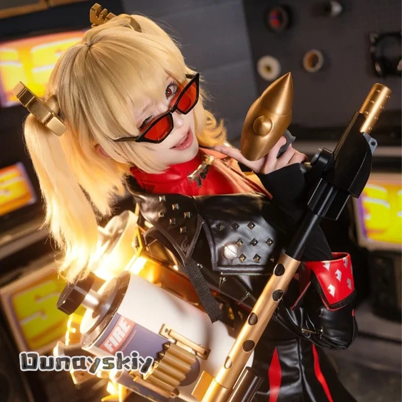 

Amanda Cos*/Game Zenless Zone Zero Cosplay Burnice Whita Fire Letter Pattern Headwear Punk 3D Polylactic Acid Hair Accessory