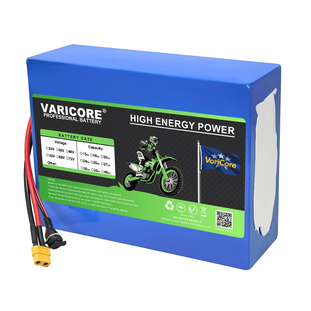 VariCore 36 В 20 Ач 25 Ач 30 Ач 35 Ач 40 Ач 21700 Литиевая аккумуляторная батарея 10 струн 42 В Зарядное устройство