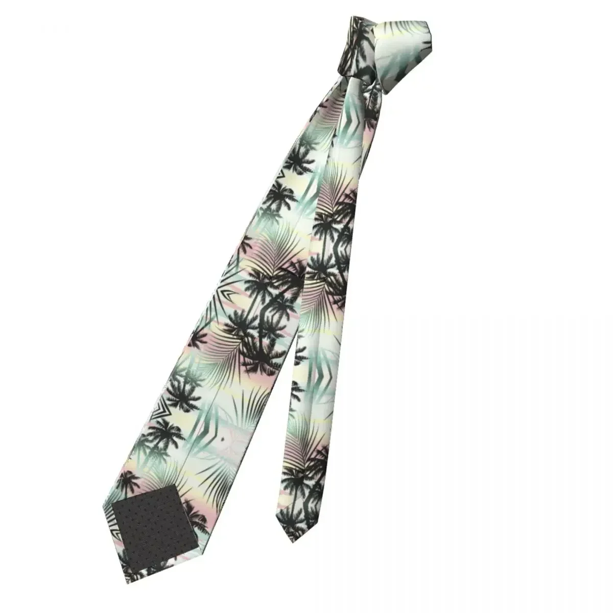 Corbata de palmeras tropicales para hombre, corbatas de cuello de fiesta, accesorios de moda, corbata de cuello gráfica de alta calidad, uso diario de verano