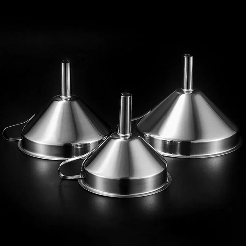 Metal Funnel For Canning Kitchen Tools Kitchen Accessories Wide Mouth Funnels Bar Wine Beer Oil Flask Funnel
