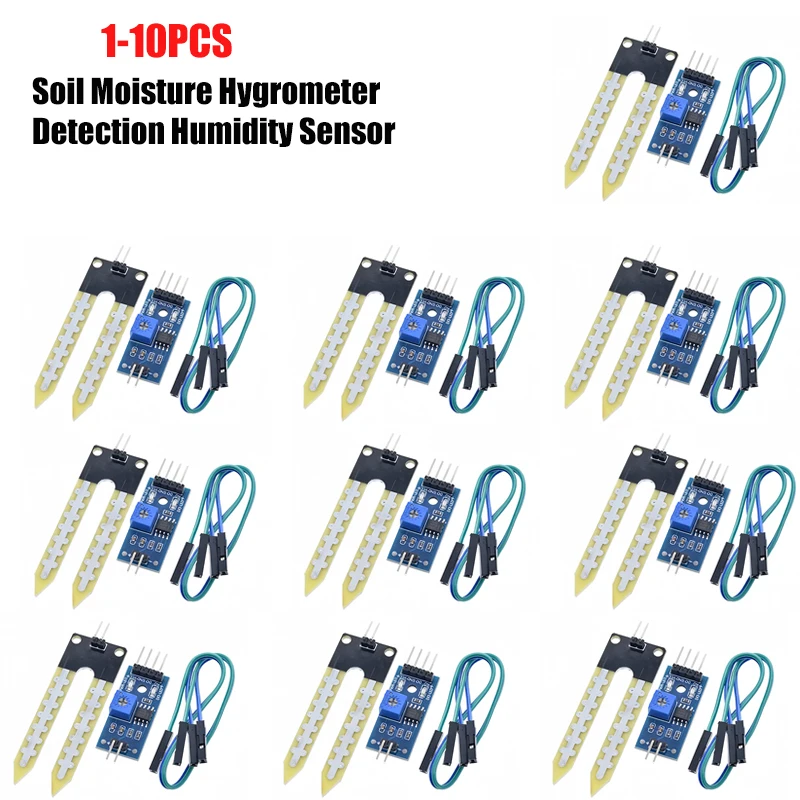 XCW LM393 higrómetro de humedad del suelo detección módulo Sensor de humedad Placa de desarrollo DIY Robot coche inteligente para arduino 1-10 Uds