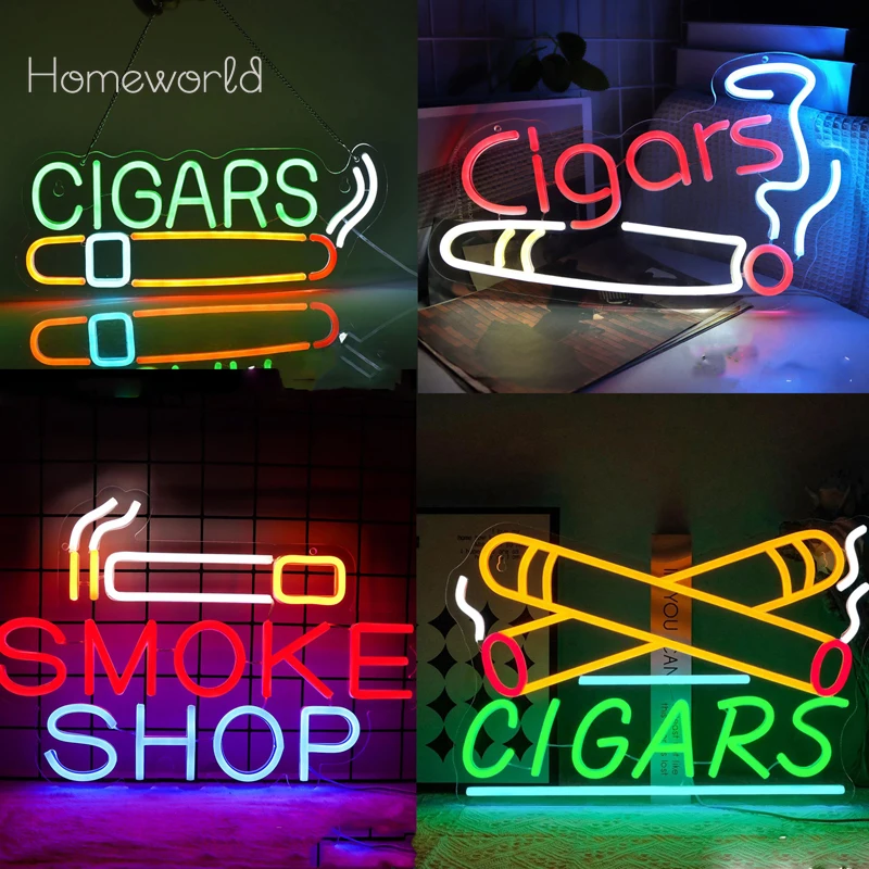 

Cigar Shop Neon Sign For Home Bar Cigar Lounge Decor Neon Light For Bar Cafe Party Or Smoking Shop