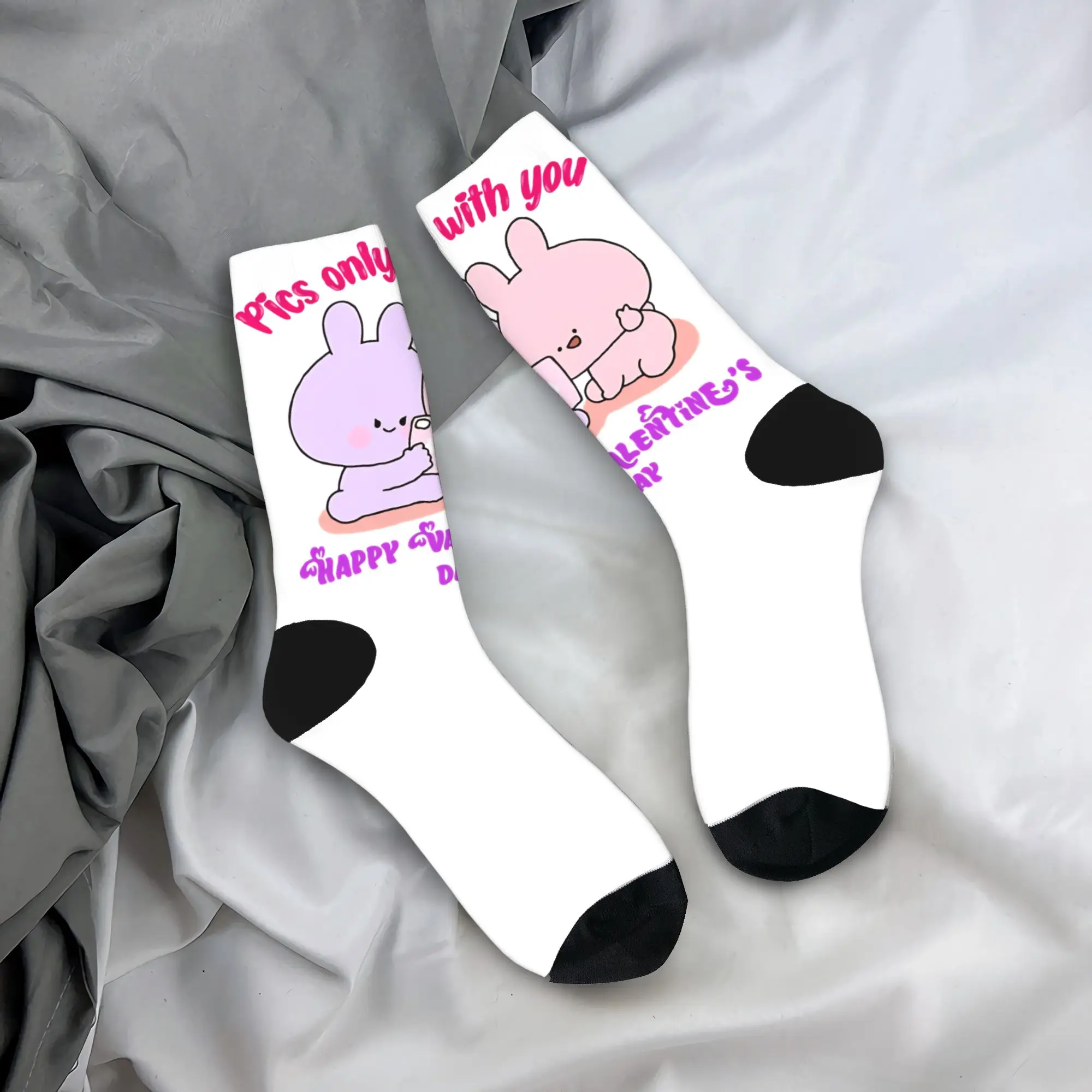 

A-Asamimichans Stockings Unisex Men Socks Breathable Retro Socks Autumn Skateboard Non Skid Design Socks Gift
