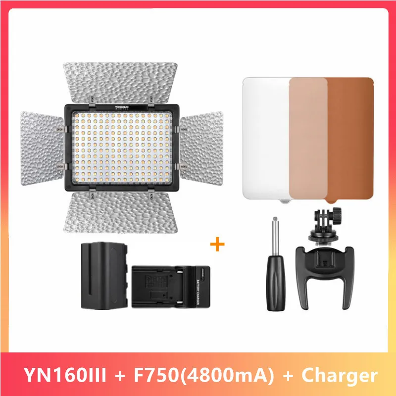 YONGNUO YN160III YN160 III 3200-5500K LED Video Light Studio Kit Photography Selfie Fill Light Lighting for Digital Camera image 3