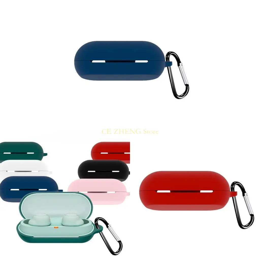 E56B WF-C500 이어폰 액세서리 교체용 케이스를위한 실리콘 보호 사례 케이스 보호 스킨 홀더