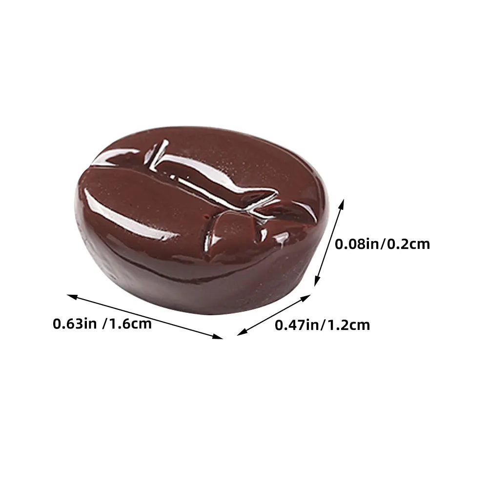 25 قطعة من الراتنج النابض بالحياة لديي الديكور الحرفي، دعامة حبوب البن الاصطناعية لمطعم البار وحفلات الزفاف والمنزل، حبوب البن #2