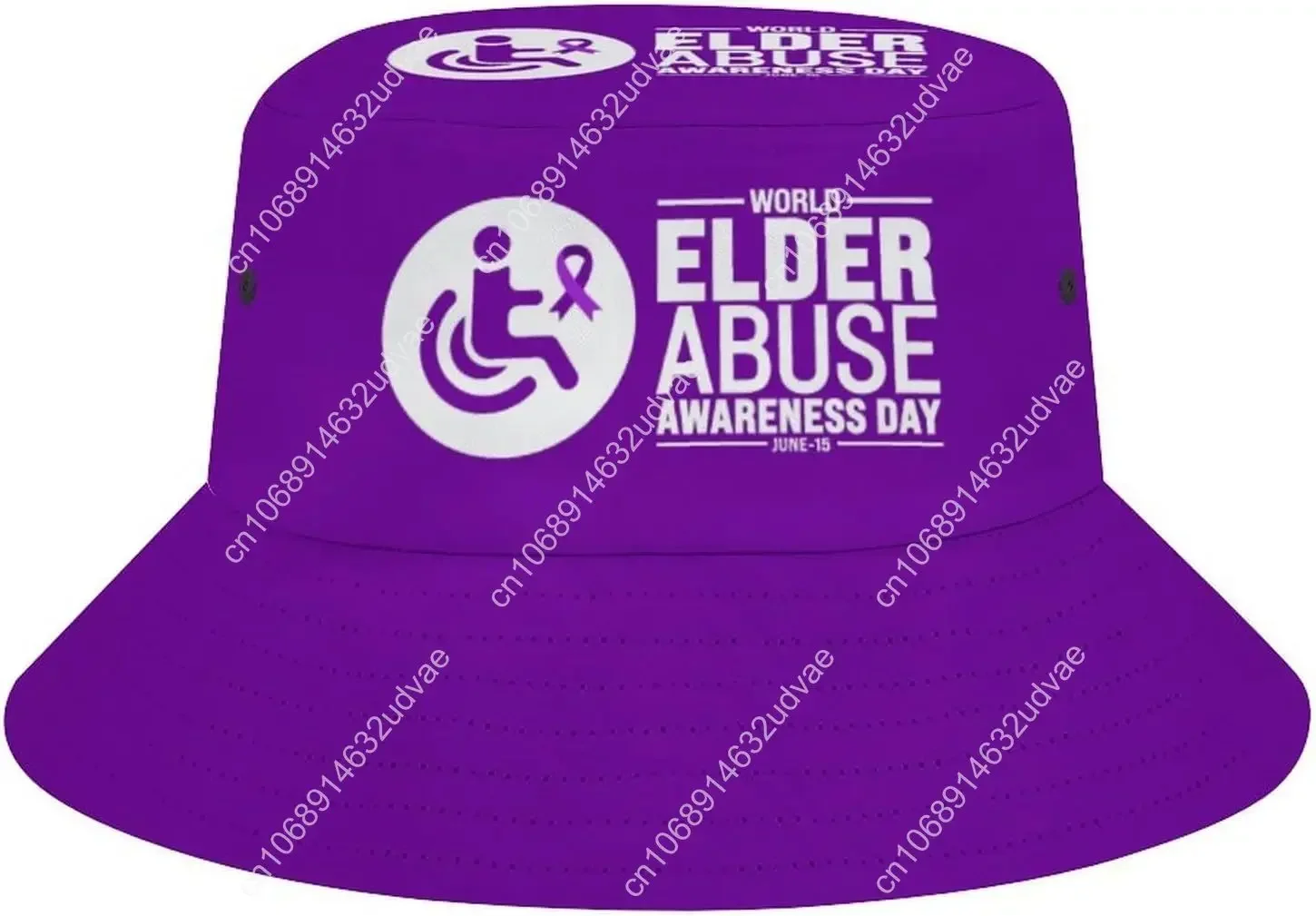 

World Elder Abuse Awareness Day Bucket Hat for Men Women Fashion Fisherman Cap Summer Beach Sun Hats Black