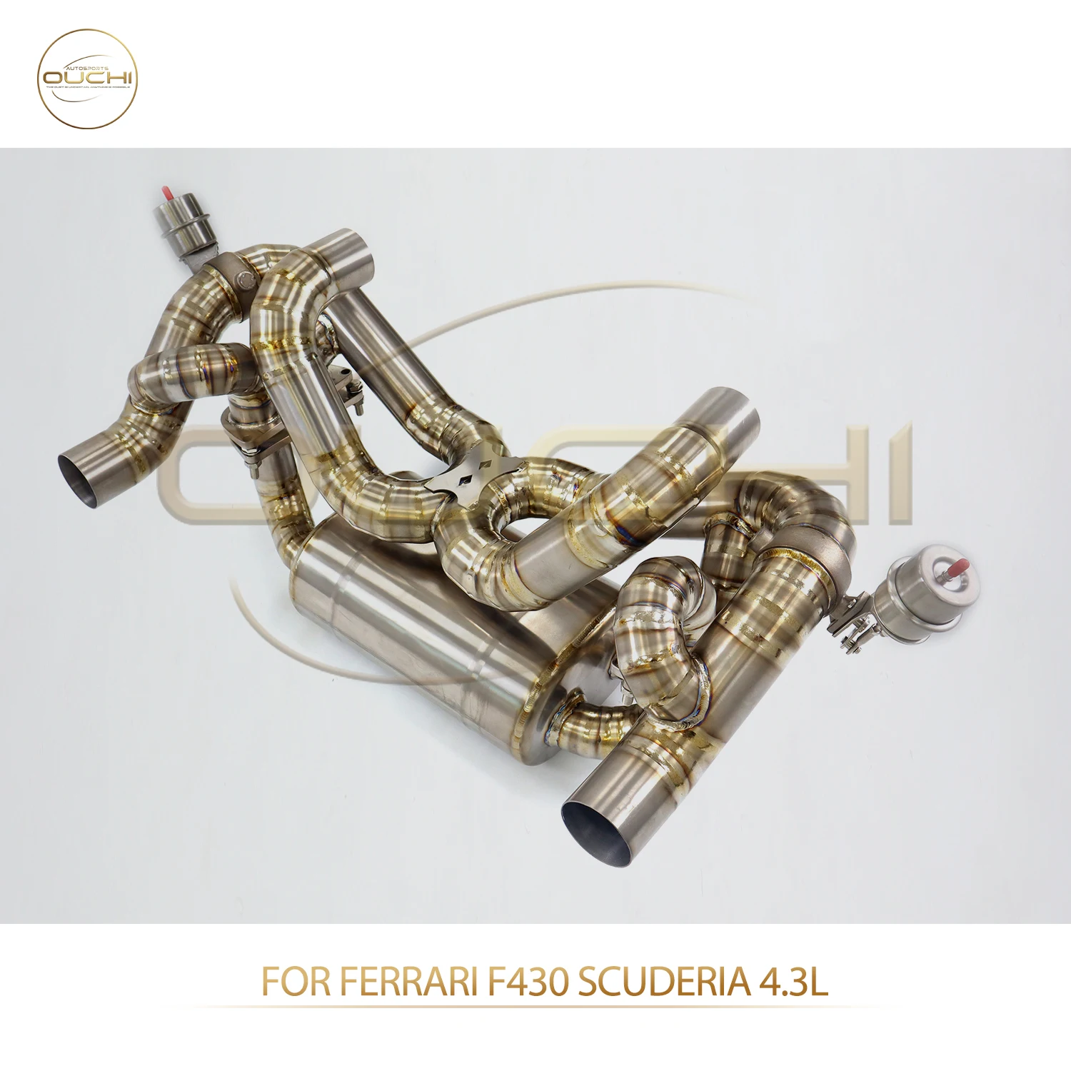 

Прямые продажи с фабрики OUCHI TC4 Catback для Ferrari F430 Scuderia 4,3L, пневматический клапан, глушитель X-Pipe, дизайн
