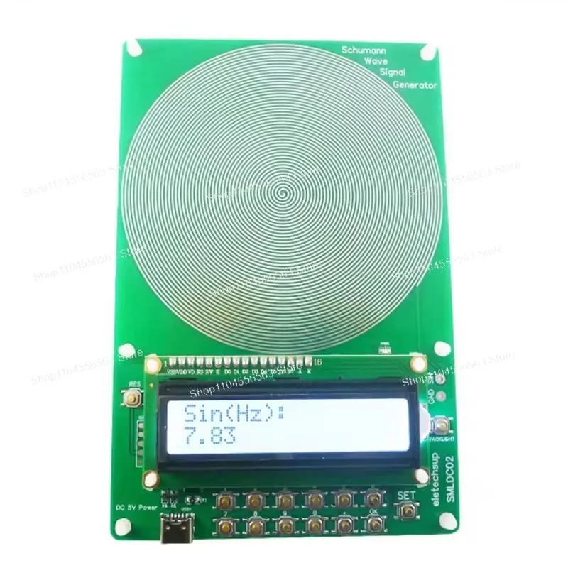 

SMLDC02 Регулируемый генератор импульсных волн сверхнизкой частоты — 0,01 Гц ~ 100 кГц с резонансным аудиорезонатором 7,83 Гц